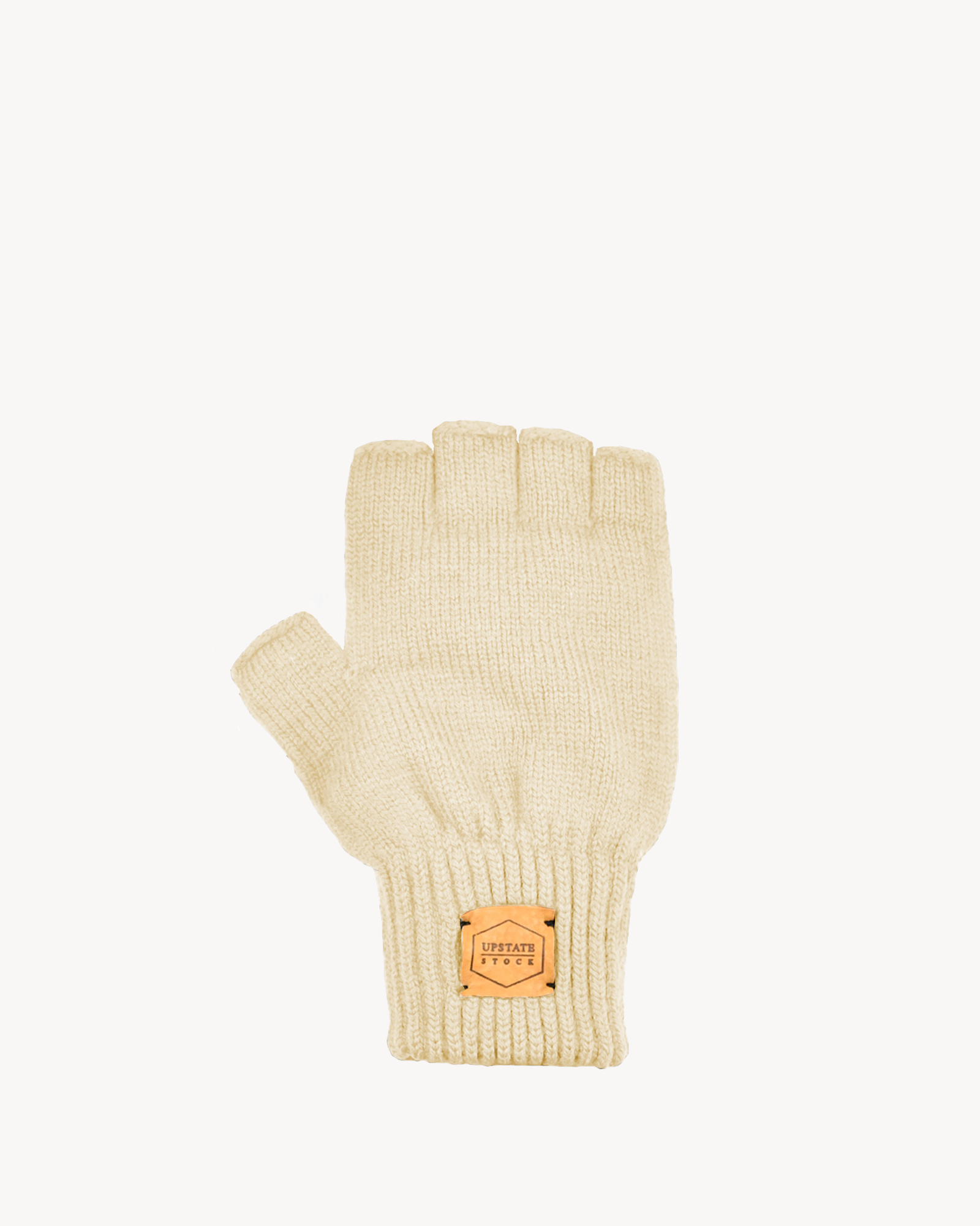 Merino Wool Fingerless Gloves, Undyed